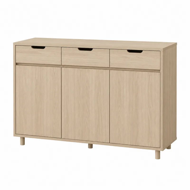 Komoda z 3 Szufladami i 3 Drzwiami z Płyty MDF