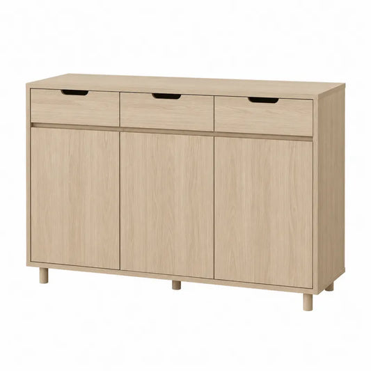 Komoda z 3 Szufladami i 3 Drzwiami z Płyty MDF
