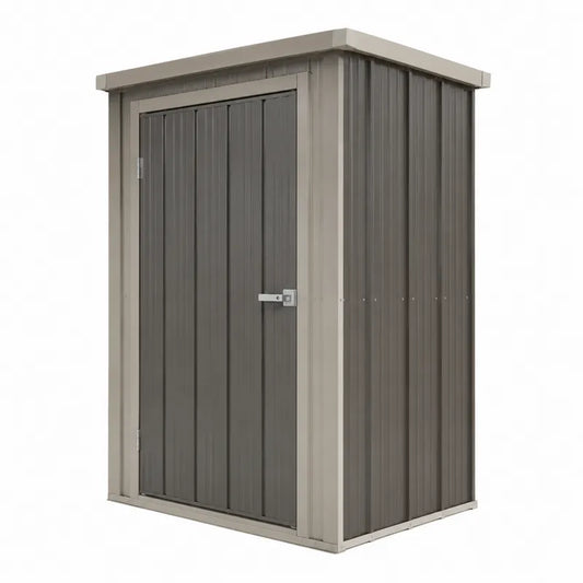 Metalowa szopa ogrodowa z drzwiami stalowymi 213 cm x 130 cm x 180 cm szara