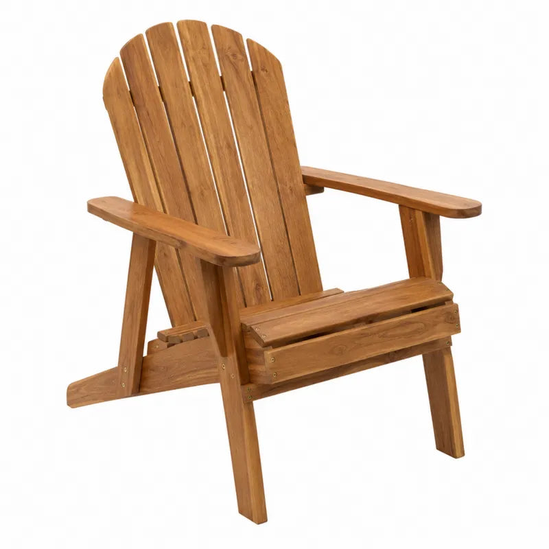 Krzesło ogrodowe drewniane z podłokietnikami, teak