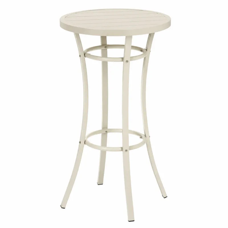 Stół ogrodowy metalowy beżowy 60 cm