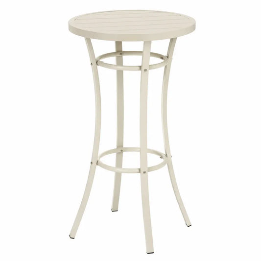 Stół ogrodowy metalowy beżowy 60 cm